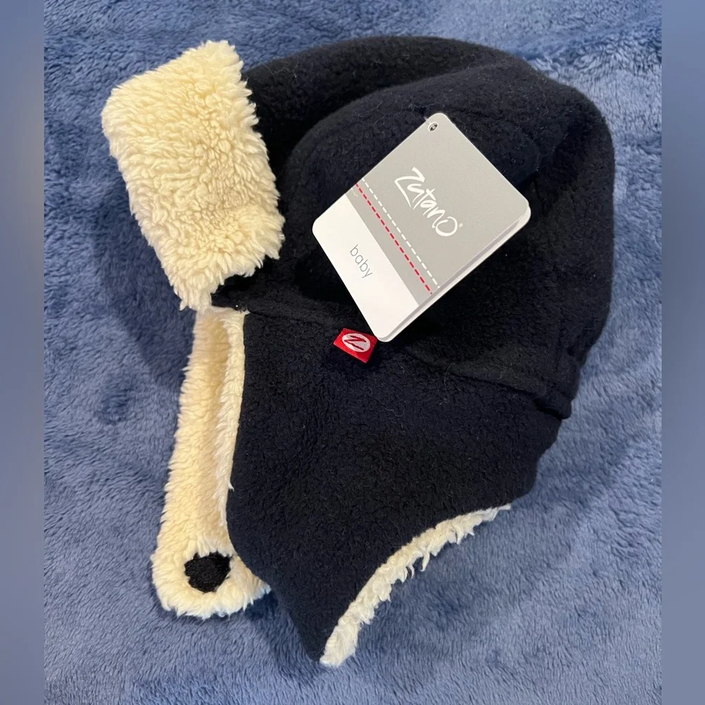 Zutano Infant fleece furry trapper winter hat - Picture 1 of 5